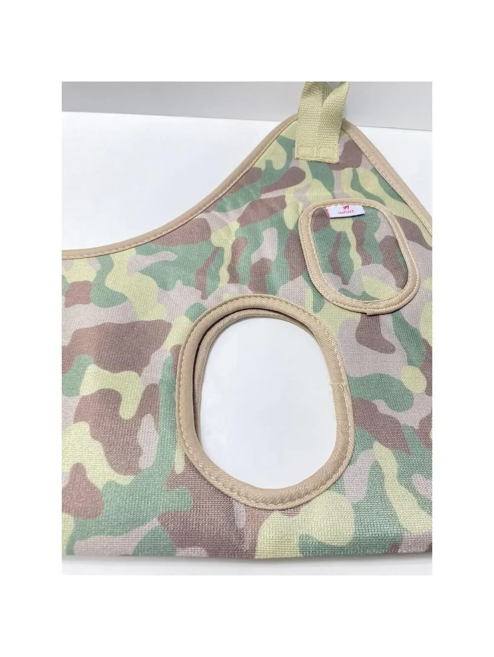 Camo Print Small Pet Grooming Hammock – Nail Trimming Harness for Dogs & Cats, N